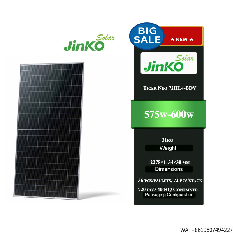 Jinko Solar Panel Tiger Neo - Jinko Tiger Neo 72HL4-BDV 575-600W High