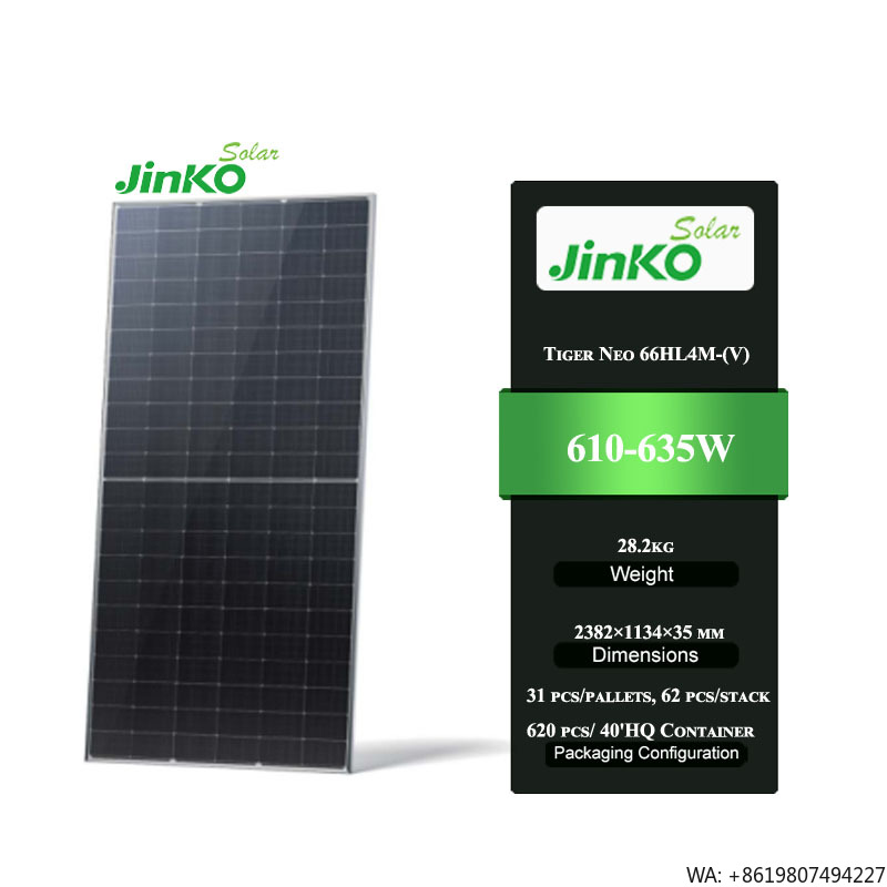 Jinko Solar Panel Tiger Neo - Jinko Tiger Neo 66HL4M-(V) 610-635W High