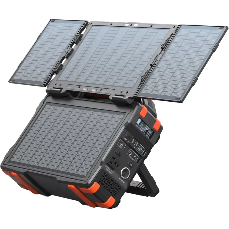 300W Portable Power Station wi - Folding Solar Panel ulasan dan harga