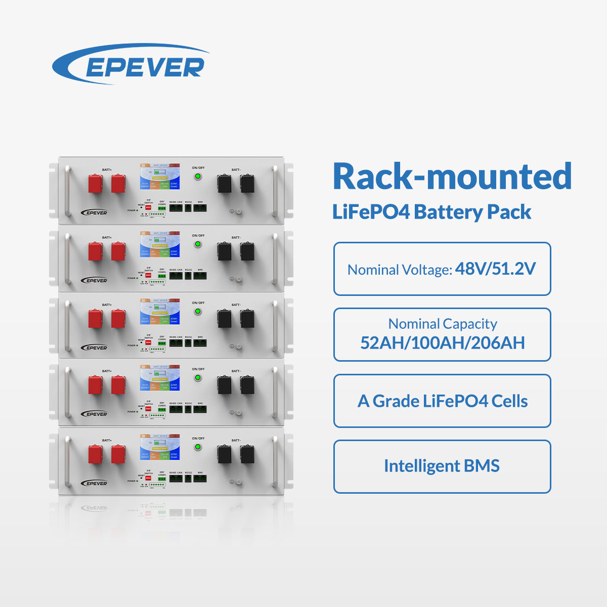 Epever 6000 Cycles 48v 51.2v 5 - Energy Storage Rack ulasan dan harga
