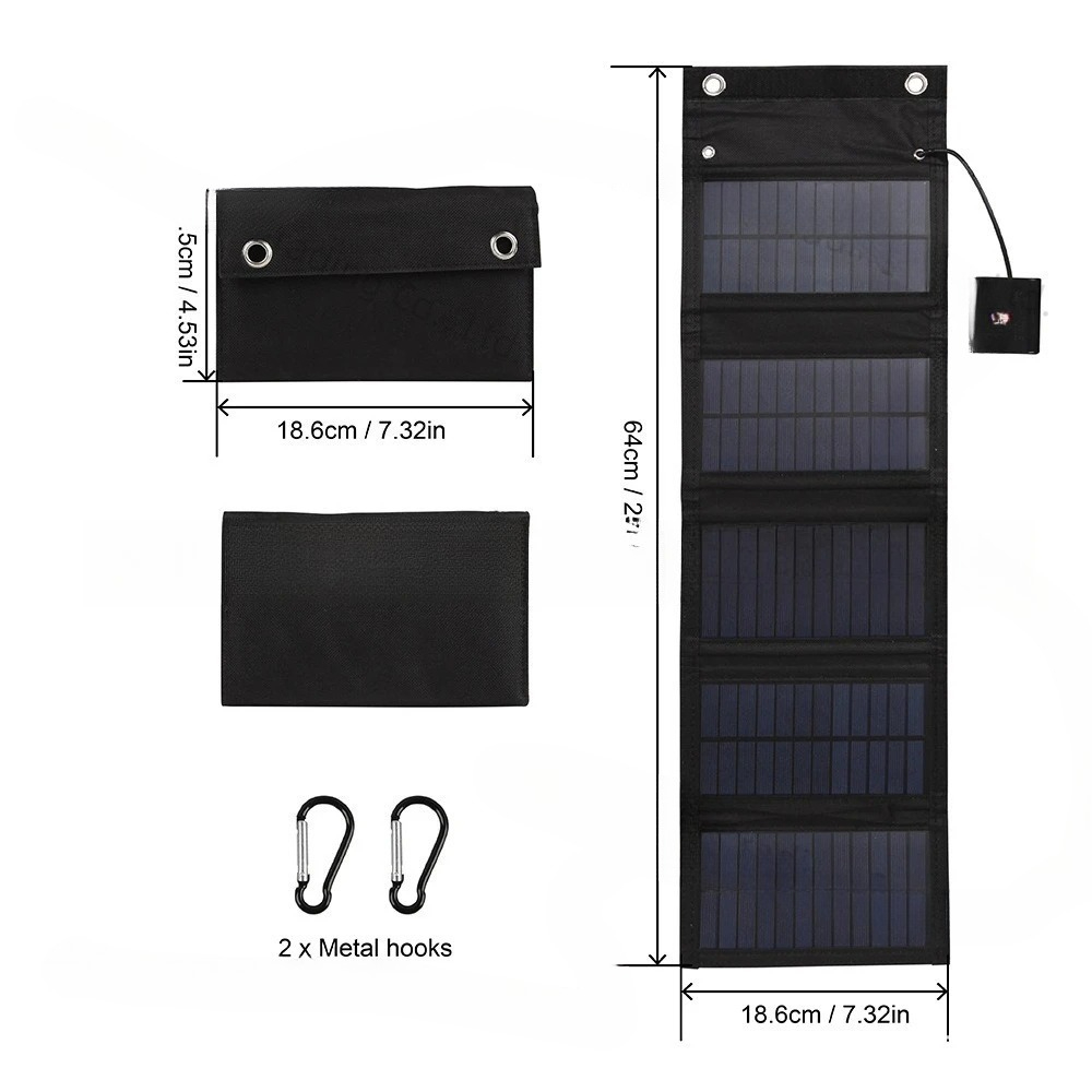 25W 5v solar folding bag water - Folding Solar Panel ulasan dan harga