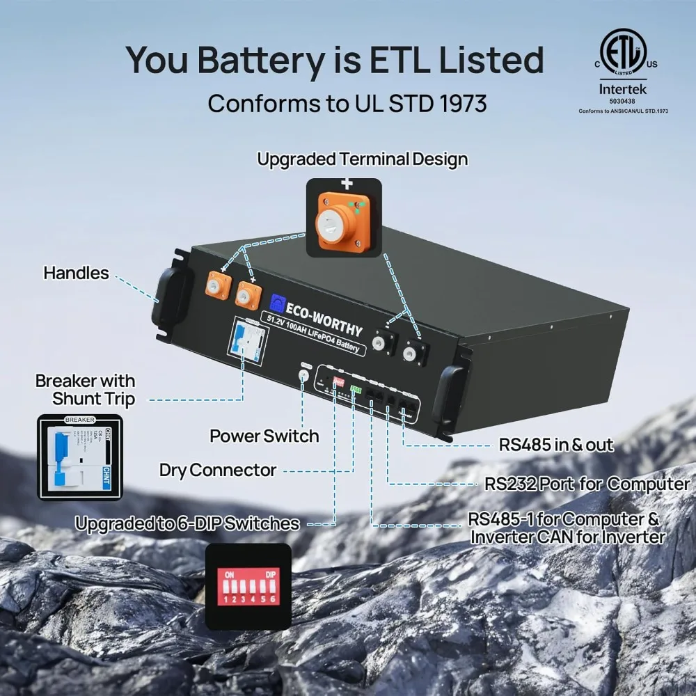 48V 100Ah LiFePO4 Lithium Batt - Energy Storage Rack ulasan dan harga