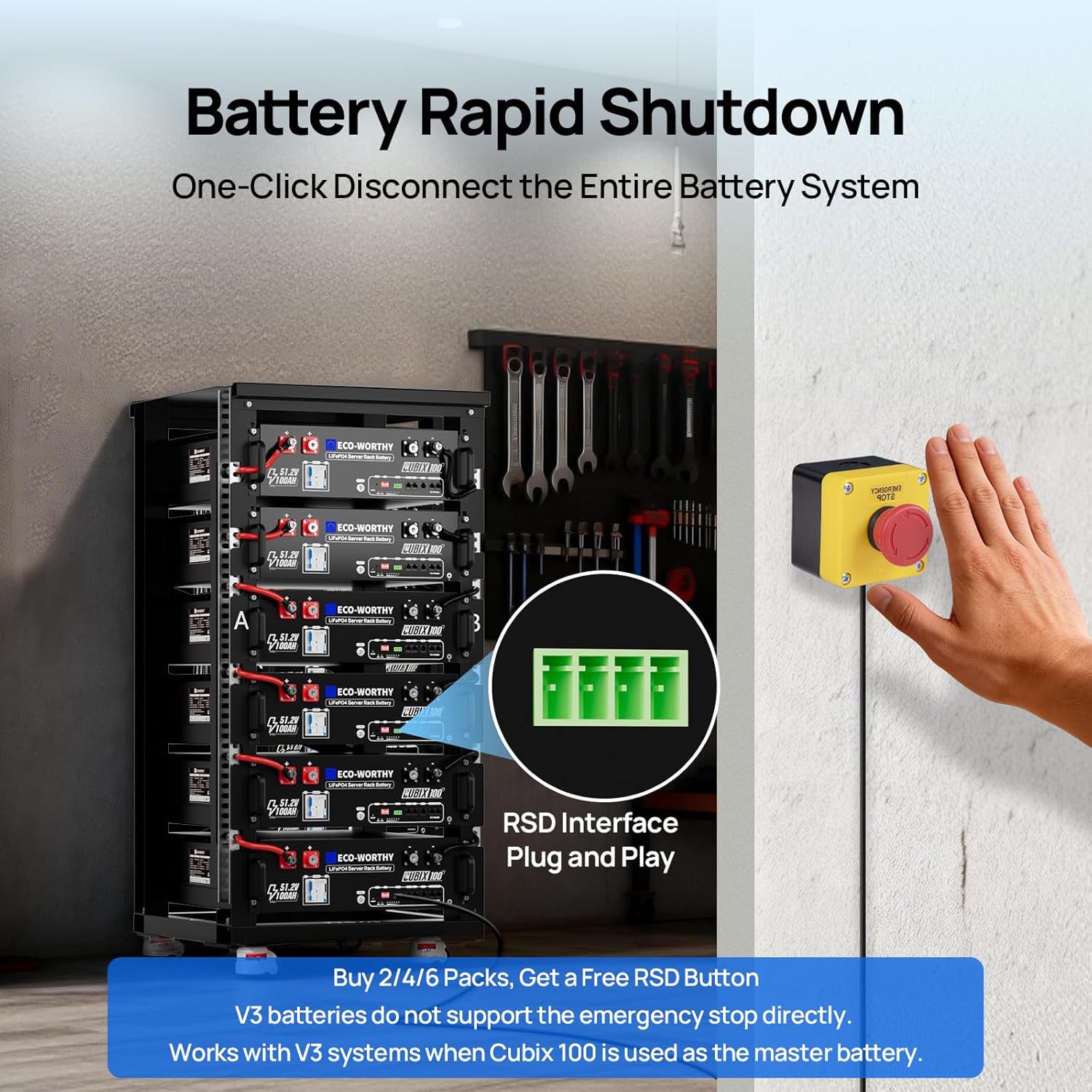 100Ah LiFePO4  Built In Blueto - Energy Storage Rack ulasan dan harga