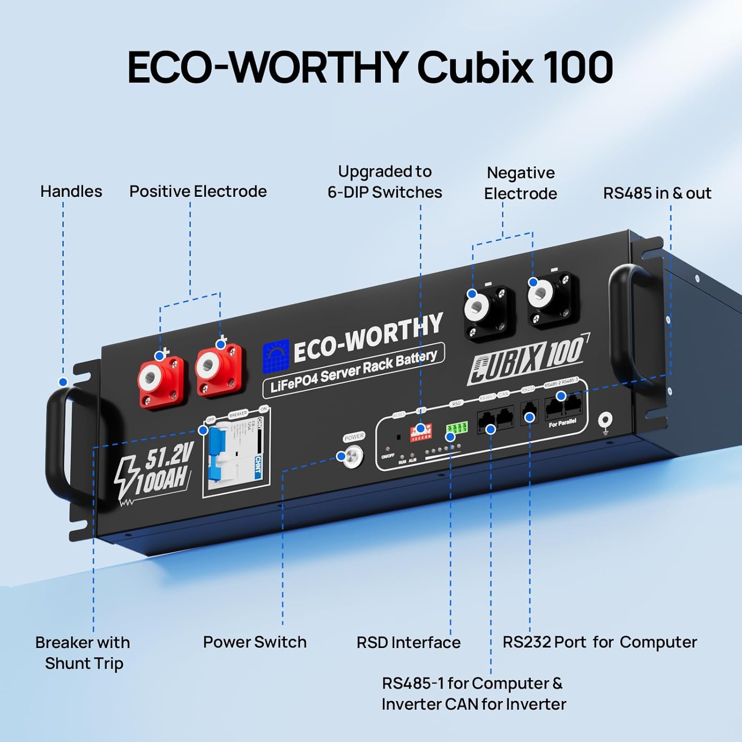 100Ah LiFePO4  Built In Blueto - Energy Storage Rack ulasan dan harga