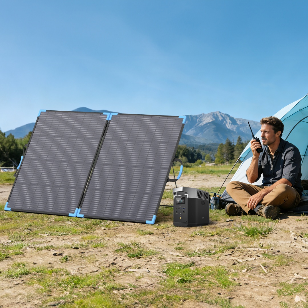 E-POWO 20V Bifacial Solar Pane - Folding Solar Panel ulasan dan harga